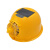 高鑫源明  太阳能风扇遮阳可充电带照明风力可调风扇帽 黄色标准版+草帽檐 CM12C-Y3000