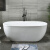 保温浴缸亚克力薄边浴缸无缝浴缸家用成人独立式欧式浴缸贵妃浴缸定制 空缸+银色落地龙头 1.4m