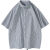 ProwowNobody:夏季日系街头复古BF条纹短袖衬衫:男女款中性宽松休闲衬衣 蓝色 蓝白条 M 165
