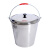 铁桶带盖大容量大号不锈钢手提老式镀锌水桶食堂打饭桶 32cm不锈钢带盖 送水舀
