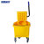 海斯迪克 hkd-4 手压式墩布桶拖把桶挤水桶 黄色32L单桶榨水车