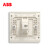 ABB开关插座弱电轩致框雅典白色一位单网路信息插座 AF331