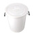 幸蕴 大号塑料圆桶 圆形收纳桶 大容量酒店厨房垃圾桶储水桶 白色无盖160L