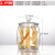 无铅玻璃大容量密封罐厨房储物罐药材展示瓶标本瓶茶叶罐 米白色 特厚款2.1升