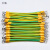 仁电国标纯铜黄绿双色光伏接地线BVR1.5/2.5/4/6平方桥架跨接连接线（孔6）6平方250mm 100根/包