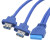 USB3.0前置面板线主板20Pin转USB3.0 两口扩展挡板线 19针/20Pin 一分二75cm 其他