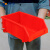 固乡零件盒组合式螺丝工具收纳盒分类物料元件配件盒斜口塑料盒货架（红色斜口R4号385X245X155mm）