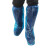 一次性鞋套防水雨天加厚长筒靴套防滑户外漂流耐磨塑料脚套 蓝色短筒橡筋款50只