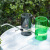 卫洋WYS-1483 不锈钢弯嘴喷水壶 1L透明绿  塑料浇花浇水壶