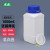 加厚塑料瓶子方瓶固体液体大口带内盖粉末分装化工试剂瓶收纳瓶250ml500ml1000ml 1000ml-白色