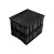 庄太太 周转箱 电子元件盒物料盒黑色塑料收纳箱【16号600*500*300mm无盖】ZTT1003