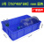 零件盒物料盒收纳盒配件箱塑料盒胶框五金工具盒长方形带盖周转箱 10#蓝色2个 145*95*54