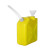 20LPE塑料废液桶355*185*418mm带漏斗 ASONE废液回收容器 黄色桶带漏斗