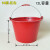 乐辰信 大号牛筋桶加厚建筑工地用砂浆桶圆形塑料桶水泥桶 58型 红色(12L)+提手