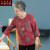 APEP老年人夏装女奶奶衬衫70岁80老人衣服老太太中老年女装妈妈装衬衣 绿色 2XL(建议115-125斤)