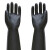 百舸 北塔耐酸碱工业手套加长厚款型乳胶手套 45cm黑1双