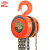 怀鸽 HS-Z03型圆形手拉葫芦倒链起重设备吊机具锰钢链条 橙色 3t 10m双链