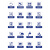 肃羽 YJ014D亚克力标识牌 自带背胶温馨提示牌 蓝白色 请节约用水