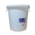 珠塑（ZHUSH）大号塑料桶 圆形收纳桶大容量水桶酒店厨房工业环卫物业垃圾桶 大白桶带盖45L