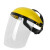 打磨面罩 防护面罩 防护面罩焊帽 飞溅面罩面屏 头戴式防焊工二氩 黄顶透明屏