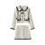 巾玖沙菲利冬装搭配一整套女2024新款拜年过年战袍新年连衣裙绝 米白色套装 s