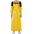  工品星 水产防水防油防污围裙通用耐酸碱耐油加大加厚PU带套袖皮围裙围腰 黄色 围裙+套袖 