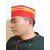 礼丝汀厨师帽子男女工作帽白色红边厨房布帽餐饮防油烟透气炒菜加厚船帽 （普通）红边布船帽10个
