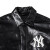 美职棒（MLB）官网 男女情侣衬衫钻石老花皮质休闲时尚外套秋冬新款WSM03 纽约洋基队/黑色 XS