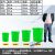 垃圾桶圆形加厚大号带盖厨余易腐垃圾分类绿色熟胶圆筒商用过滤大 100K绿色有盖厨余鱼骨