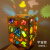 玖岸（JIUAN）彩色玻璃纸灯笼儿童手工光影游戏幼儿园制作手提投影灯材料包 宇宙款(材料包)