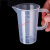塑料烧杯 量杯带刻度毫升奶茶塑料100ml 50ml量筒500ml 1000ml刻 白色 1000ml半柄带盖