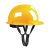 HKNAV型安全帽 工作帽男工地施工安全头盔国标防撞帽加厚圆盔透气头帽 黄色PE