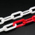 赫思迪格 路锥链条 警示塑料链条 雪糕筒连接件警戒隔离链条 (10mm红白-5米) HGJ-1806