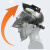 仁聚益可更换电池电焊面罩自动变光防烤脸防护焊工专用头戴式可调节暗度定制 面罩一套+20片保护片