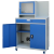 适用于工业PC机柜移动式主机箱柜防盗防尘车间多功能一体款工控机柜 蓝有轮一体机柜（RAL5005信 100x50x160cm