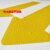 厂区工厂箭头指示地贴防水地贴箭头贴安全标识车间地面指示标识箭 黄色-双向 11.5x30cm