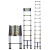JGY2465 梯子 铝合金梯子 竹节梯伸缩梯子加厚工程梯子伸缩梯 13 单面梯26米