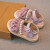 佐伐女童凉鞋2024夏季新款儿童鞋子小女孩珍珠公主鞋软底宝宝沙滩 紫色 22码内长约14厘米
