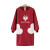 劳保佳 围裙 居家厨房长袖反穿罩衣 防水防油时尚做饭围裙 红色小鹿皮 2件装 可定制