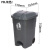 定制适用大型垃圾桶带轮垃圾桶商用带盖餐馆室内餐饮240升环卫大 N60-45L脚踏桶(灰桶灰盖)