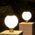 阳台柱头灯 圆形LED花园景观户外圆球太阳能柱头灯   单位个 35cm-遥控三色光