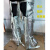安百利隔热护腿 冶炼防烫铝箔服 芳纶镀铝隔热防火星护腿 铝箔脚盖65CM长 芳纶护腿65CM长