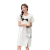 端致（DUANZHI）轻奢品牌夏季绣花蝴蝶结订珠开叉连衣裙 白色 M