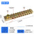 零线端子排  12*18接地铜排双排地线排10孔零线排大功率配电箱机房接地端子MSY 12X18双排 【10孔】(独立铜条)