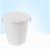 鸣固 ZJ6305清洁加厚大白桶抗压 承重强 不碎桶工业清洁食堂储水桶带盖塑料水桶 45L无盖410*450 白色
