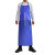 寰跃 蓝色PVC防水围裙无袖加长加厚耐弱酸碱食品工作服罩衣围兜 110*80cm+套袖