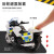 1:14仿真合金警察交警摩托车铁骑机车模型玩具越野赛车街车儿童摆件 警车摩托车-白色