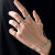 VAN CRUDE ANNORA潮流创意新款戒指手饰个性时尚双戒圈连指手链男女手饰 五指链体戒指手链可调节 普通包装