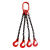 锰钢起重链条吊索具 组合吊索具三条腿吊索具定做链条起重吊索具 2吨1腿2米