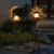 温唯新款太阳能庭院灯 铁艺镂空太阳月亮风铃挂件LED户外园林景观装饰 太阳能-孔雀灯笼